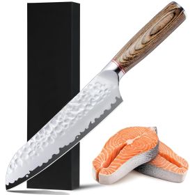 Chef Knife, Kiritsuke Knife, Santoku Knife, Boning Knife, Japanese Sharp Vegetable Knife Professional Slicing Knife With Rosewood Handle And Gift Box (Option: Santoku knife)